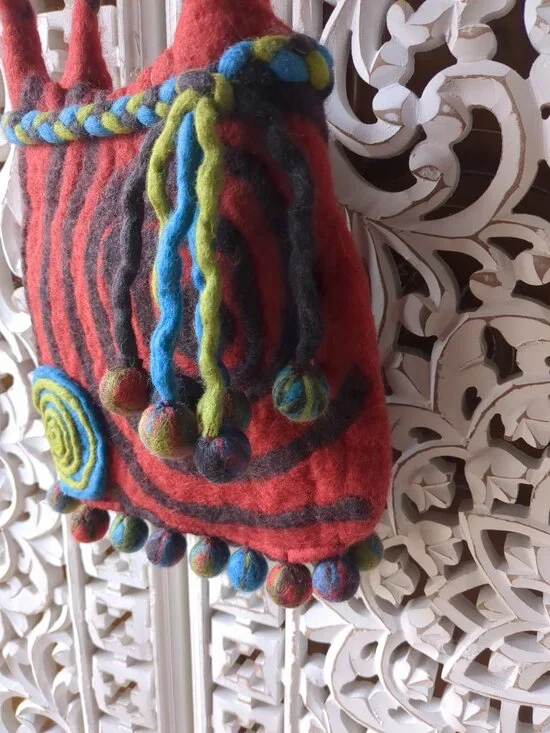 Rising Tide Handmade Felted Purse - Picture 4 of 16